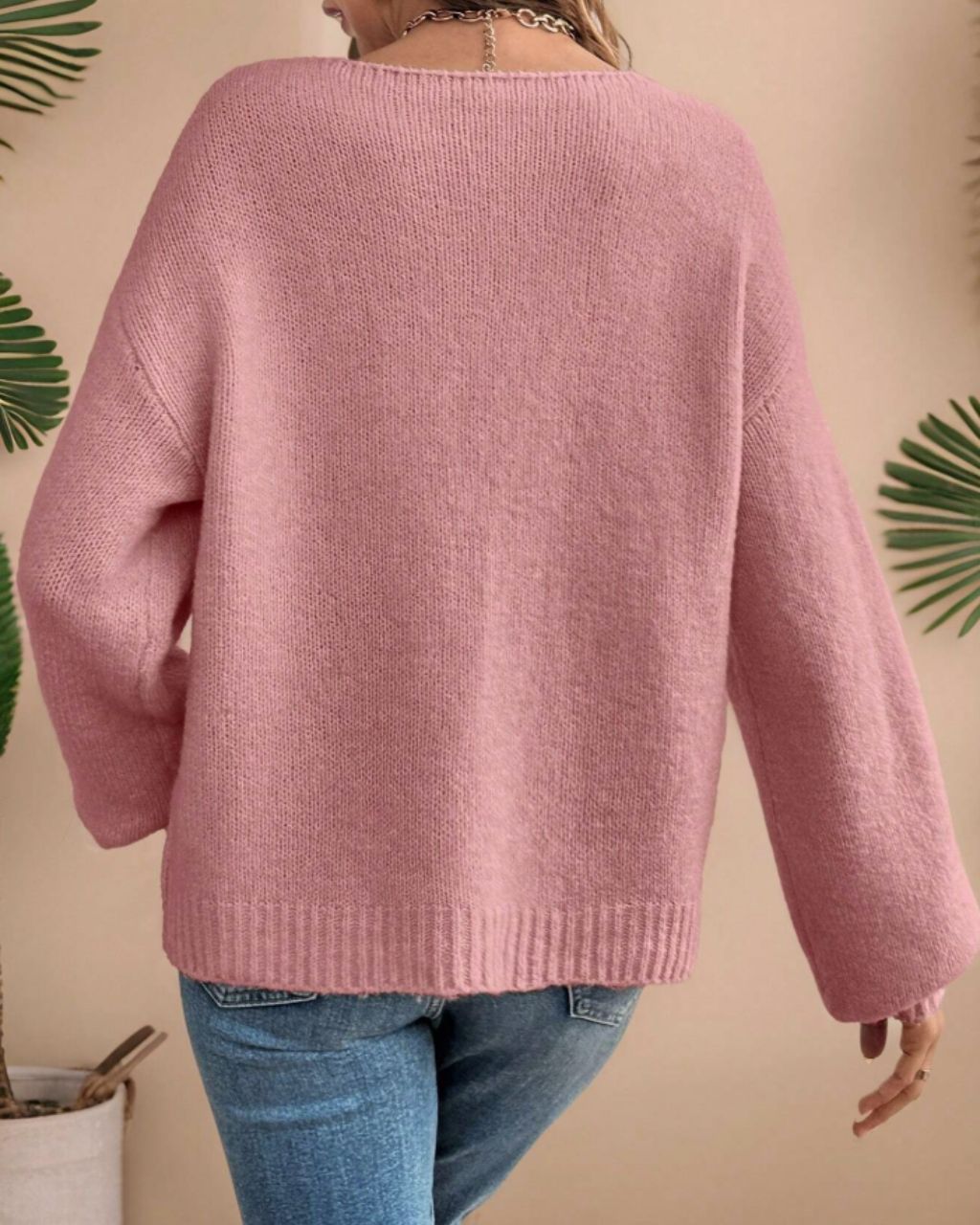 Tie Front Round Neck Loose Fit Cardigan